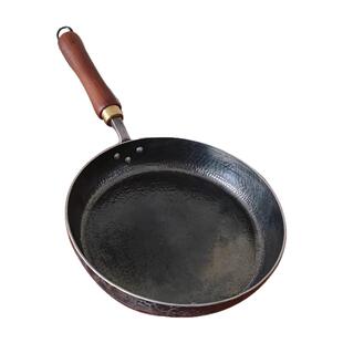 章丘正宗纯手工锻打煎锅平底锅小铁锅煎蛋烙饼牛排无涂层不粘家用