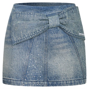 ANN ANDELMAN 25秋冬新款女士牛仔拼立领牛仔半裙银泰百货 301286