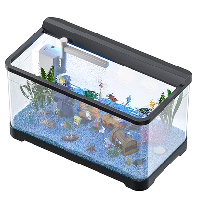 鱼缸2025新款生态造景过滤制氧一体机小型客厅桌面带灯金鱼缸