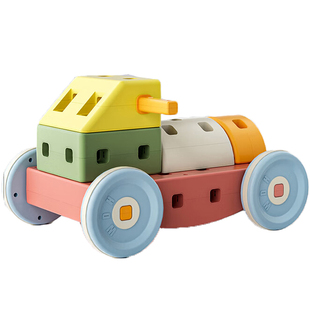 儿童大颗粒积木玩具车1到3周岁6早教益智拼装2宝宝男女孩生日礼物