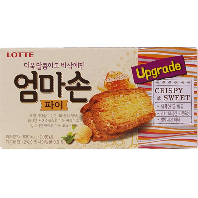手派饼干127g韩国酥脆乐天零食