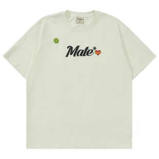 Mentmate 25SS 夏季个性笑脸刺绣logo设计圆领短袖 男女情侣T恤衫