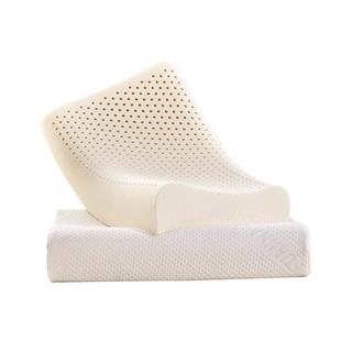 富安娜泰国原芯进口乳胶枕芯护颈椎枕家用学生宿舍枕头一对装