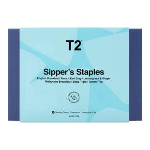 澳洲代购直邮T2送礼伴手礼明星系列Sippers Staples茶包锡罐礼盒