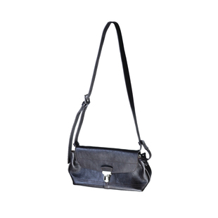 巴恩风进口全植鞣深咖色中性粒面牛皮邮差包小号老钱风GEAR装备包