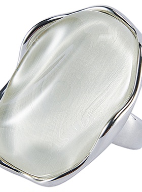 白云戒指女小众设计轻奢高级感食指时尚个性不掉色白色个性指环