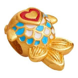 古法沙金年年有鱼金鱼前程似锦鱼水diy配件配珠手链手串手工编织