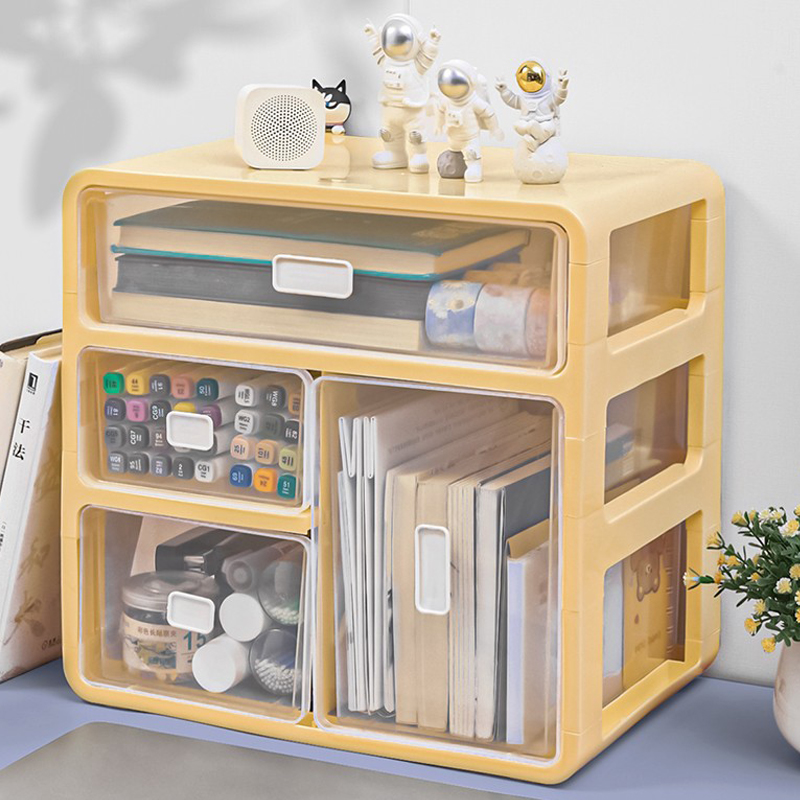 抽屉式桌面收纳盒小储物办公室置物架床头柜书桌整理文具工位神器