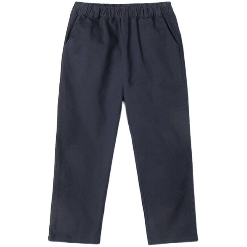 春秋薄款浅卡其色直筒中学校服裤