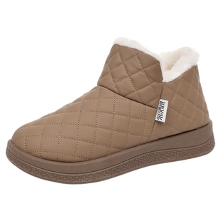 雪地靴女冬季妈妈鞋加绒加厚保暖女棉鞋防水防滑休闲短筒靴女棉靴