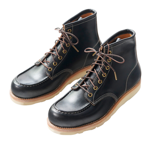 875工装鞋 美式复古手工机车靴男鞋 霍尔文horween cxl茶心牛皮