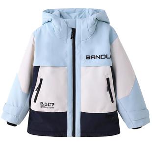 半度闲男童羽绒服户外外套冬装25新款儿童装中长款白鸭绒