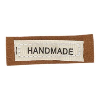 韩国进口人造皮革棉质标签复古