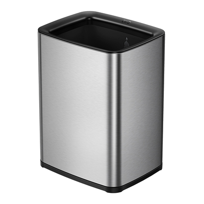 EKO无盖不锈钢大容量垃圾桶