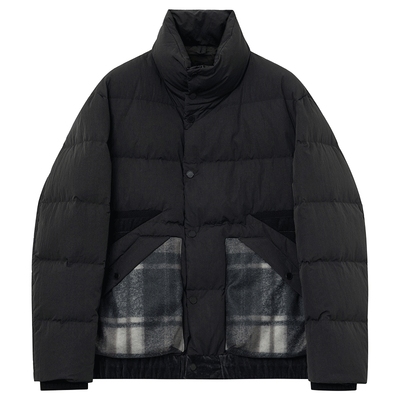 JDV商场同款男士黑色短款羽绒服