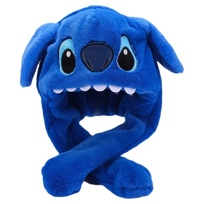 绒毛可爱耳朵会动帽子