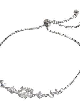 韩系ins风甜美抽拉式花朵手链