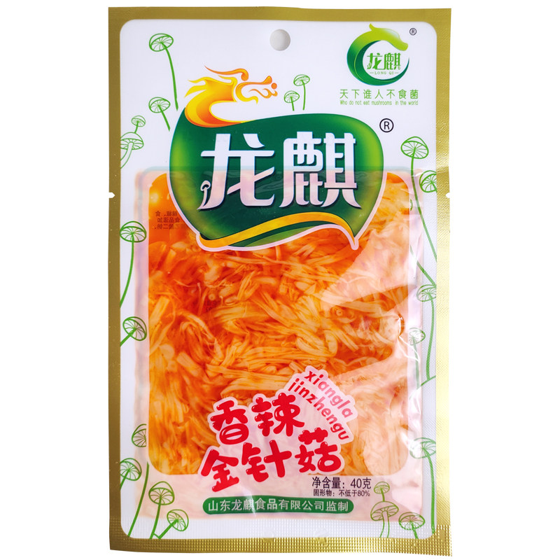龙麒香辣金针菇40g开袋即食凉菜