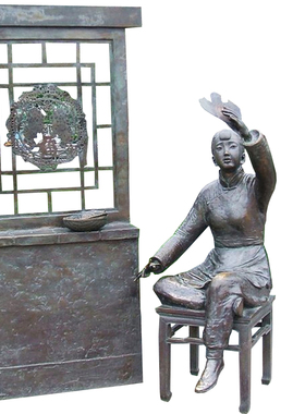 玻璃钢厂家广场塑像定制园林仿铜