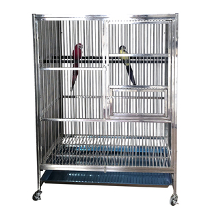 星斗不锈钢金钢鹦鹉鸟笼中号画眉鹩哥宠笼金属大型笼子大型鹦鹉笼