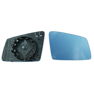 适用奔驰C级ML350 E300 R级GLC B200大视野蓝镜倒车反光后视镜片