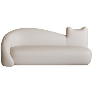 沙发小户型简约网红客厅卧室一米二双人位美容院2米1异形真皮沙发