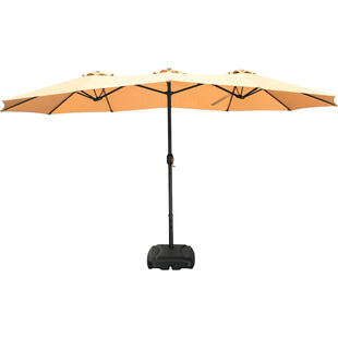 莫家户外伞遮阳伞庭院三头中柱伞大太阳伞商用摆摊伞可定制LOGO