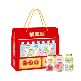 优乐多年货节礼盒乳酸菌饮品花果双拼春节送礼走亲戚100ml*24瓶