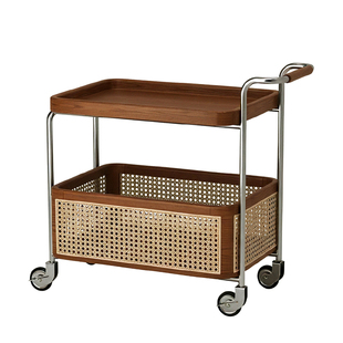 实木床头柜替代品卧室可移动轻奢小推车新款家用小户型床边置物架