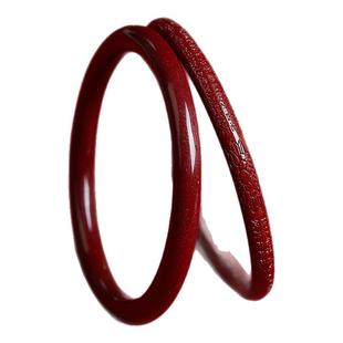 庆祥泰真品朱砂手镯女式官方旗舰店正品叮当镯女士镯子送妈妈礼物