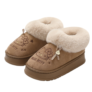 HelloKitty棉拖鞋女款冬季包跟2026新款室内家居厚底保暖毛绒外穿