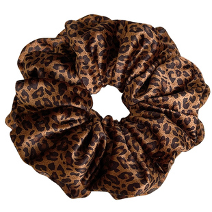 豹纹超大肠发圈女2025新款高级感洋气时尚皮筋扎头发绳丸子头花饰