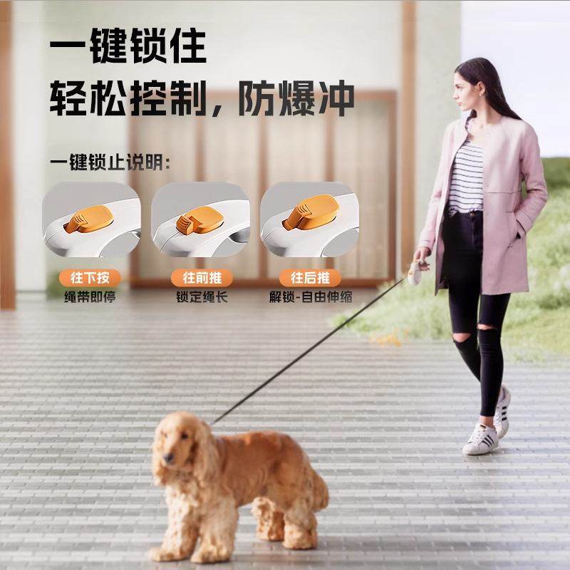 狗狗牵引绳狗链子防爆冲大型犬遛狗小型伸缩绳子中型自动神器宠物