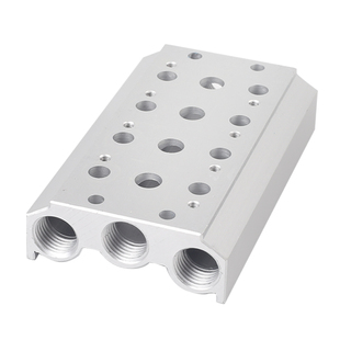 4Ⅴ110电磁阀底座汇流板100M-02F4F6F20F/5V110-06阀板阀座汇流排