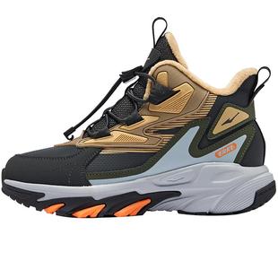 风云鸿星尔克童鞋冬季新年加绒鞋子男童高帮棉鞋保暖跑步鞋运动鞋