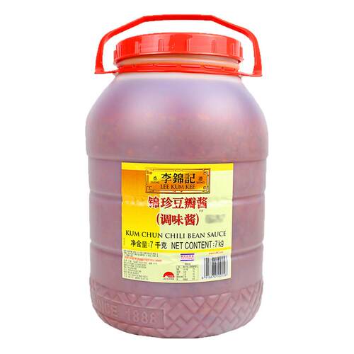 包邮李锦记锦珍豆瓣酱7kg7千克餐饮装烧烤酱香饼红油免剁打碎加细
