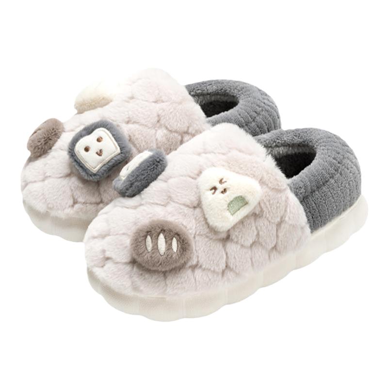 棉拖鞋女秋冬季2025新款室内居家居防臭包跟保暖可爱加绒棉鞋男士