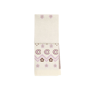 【自营】COACH/蔻驰围巾针织含羊毛秋冬季保暖围脖卡通图案送女友