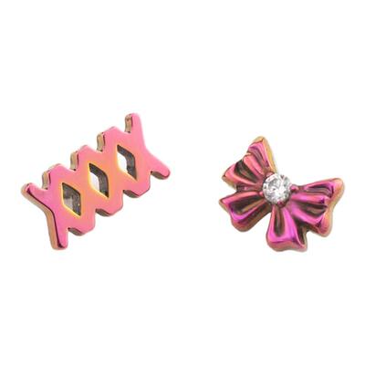 ShinmaF-136钛绷带蝴蝶结耳钉y2k