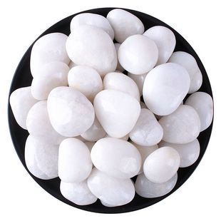 白色鹅卵石石头白石子雨花石养花郁金香水培鱼缸造景天然批发铺面