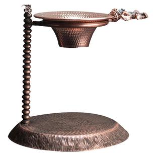 容山堂 铜茶托架 茶漏茶滤过滤器支撑架子套装功夫茶具茶道配件