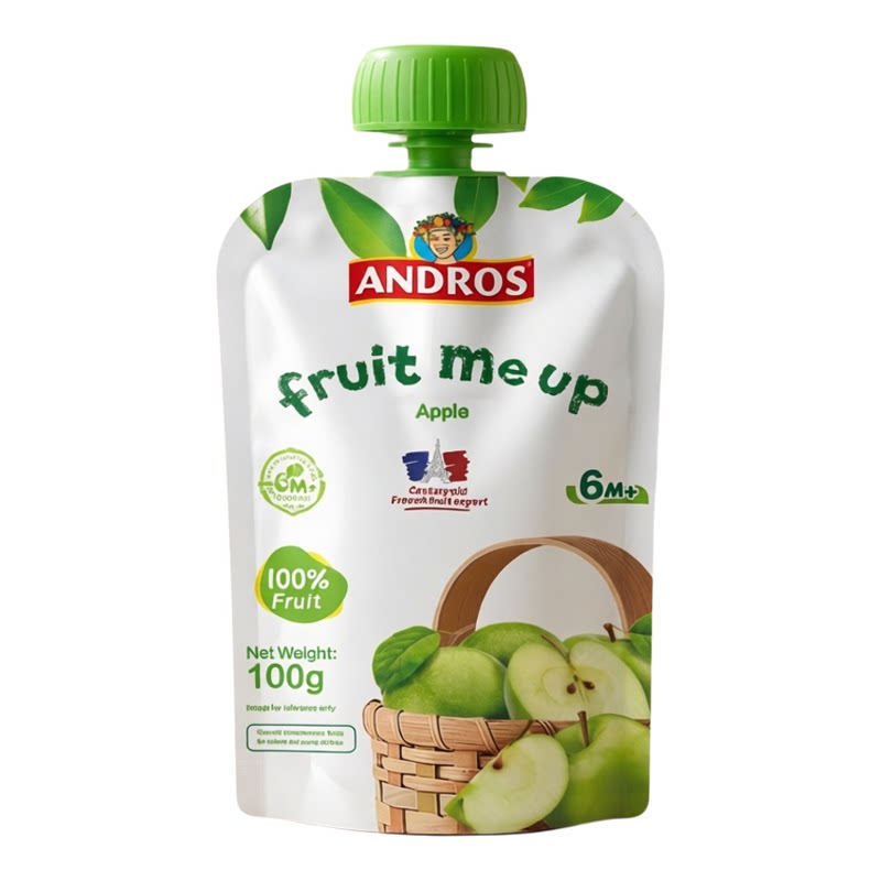 ANDROS安德鲁 果乐士Fruit Me Up苹果果泥100g天然有机营养果蔬蓉