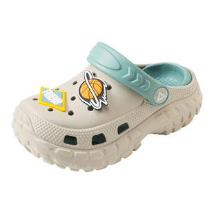 匹克儿童洞洞鞋男童新款2026夏季外穿防滑沙滩鞋大童卡通软底拖鞋