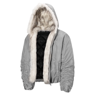 AFGK25FW毛领绗棉连帽棉服