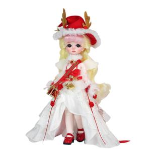 德必胜30厘米圣诞礼物雪精灵六分bjd关节洋娃娃人形玩偶玩具女孩