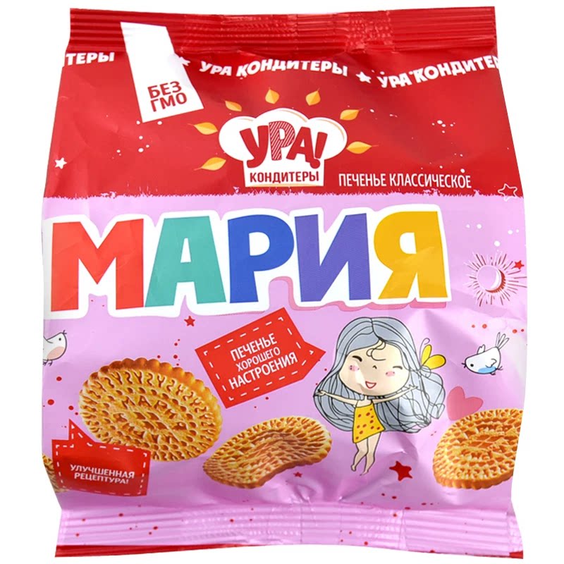 俄罗斯进口乌拉牌全麦动物饼干