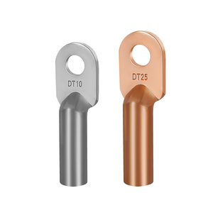 DT铜鼻子接线端子电线铜线鼻子镀锡堵油铜接头25/35/50平方铜线耳