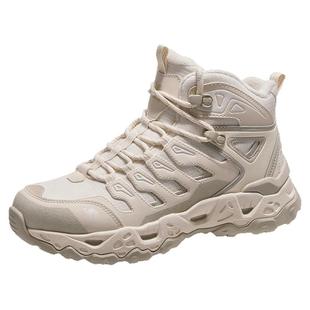 骆驼户外登山鞋2025冬季新款女鞋耐磨加绒保暖徒步鞋厚底运动鞋男