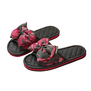 新款原创居家布艺男女情侣加厚三层防滑静音韩版家居室内地板拖鞋