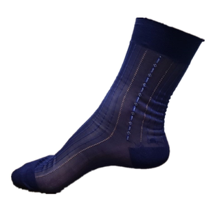 男袜蝴蝶花中筒提花男士锦纶丝袜老式薄款中老年人松口爸爸春夏季